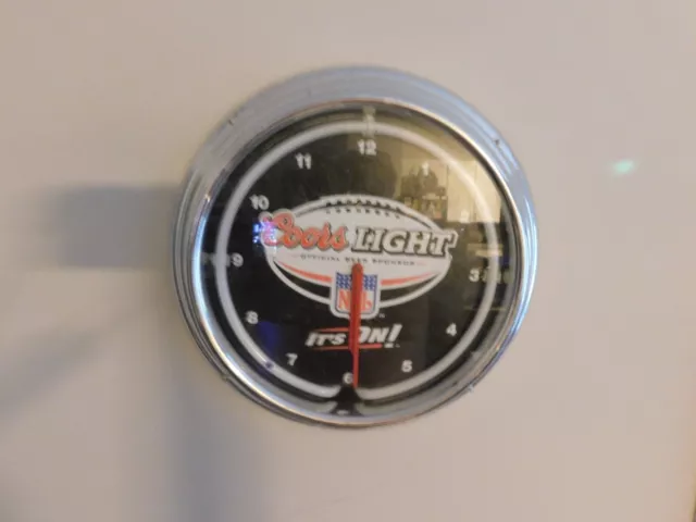 14" Coors Light NFL Neon Clock