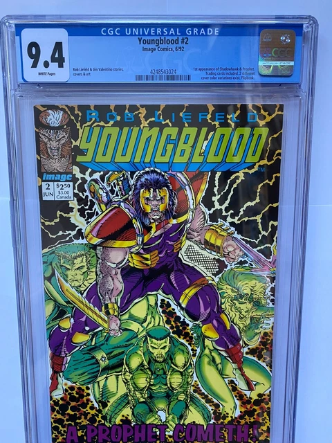 YOUNGBLOOD #2  1st Prophet and Shadowhawk Image Comics 1992 CGC 9.4