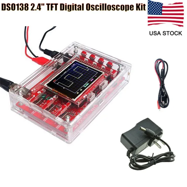 DSO138 2.4" TFT Digital Oscilloscope Fully Welded Assembled + Probe DIY Kit SMD