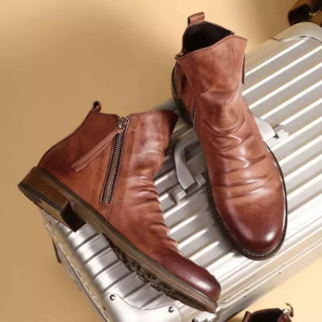 Zapatos de Cuero Botas 2021 botines de hombre para vestir social elegante nuevo