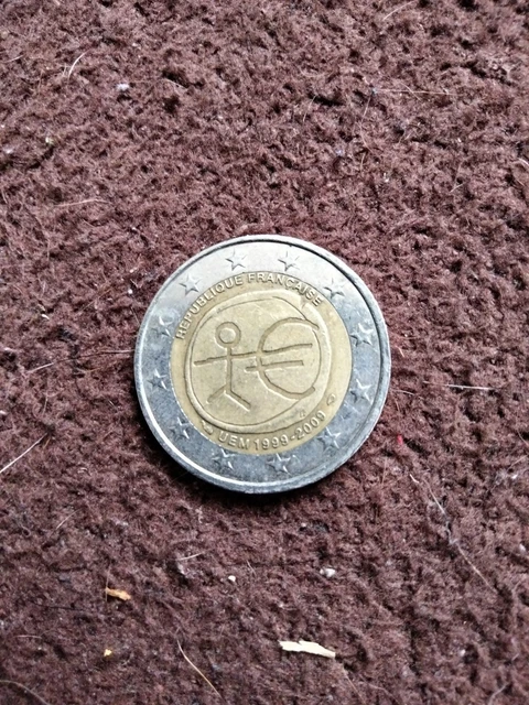 Pièce de 2 euros RARE, Bonhomme UEM 1999-2009 française
