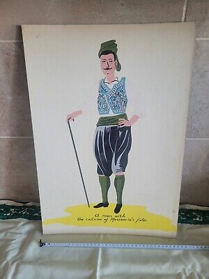 fashion plate paint board by reeves $ sons made in uk 1960-CYPRUS DRESSED  MAN