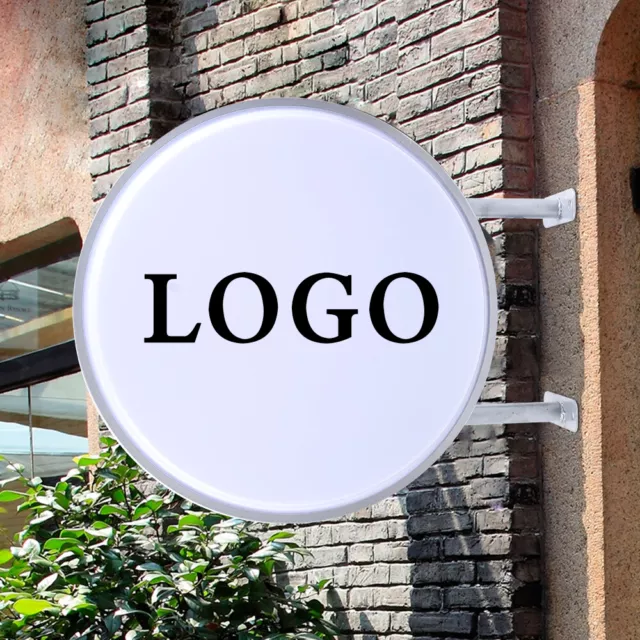 Round LED Light Box Double Sided Outdoor Advertising Illuminated Projecting Sign