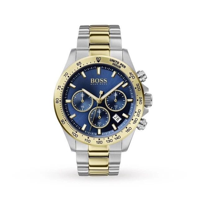 Boss hero sport lux steel and gold tone men's watch cheap