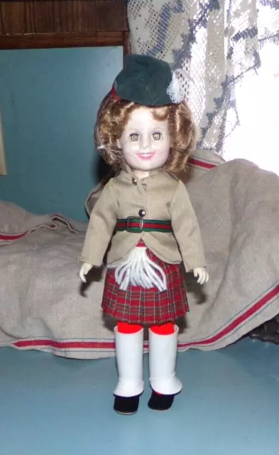 Ideal Doll Collection: Shirley Temple Dressed in a Scottish Kilt  - 12" VGC!