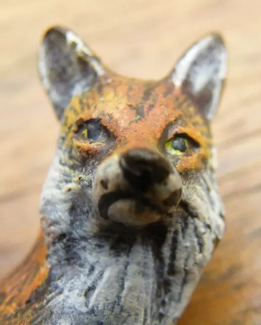 COLD PAINTED AUSTRIAN BRONZE FOX #b5