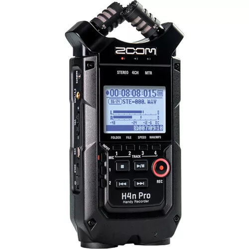 Zoom H4n Pro All Black 4-Input/4-Track Handy Recorder Auth Dealer Make Offer!