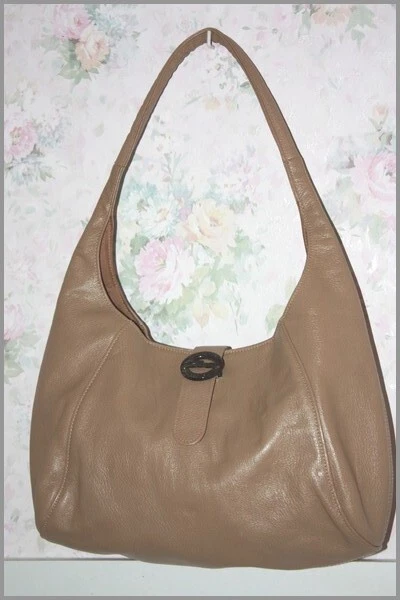 LONGCHAMP Sac porté Epaule Vintage Cuir Beige TBE 2