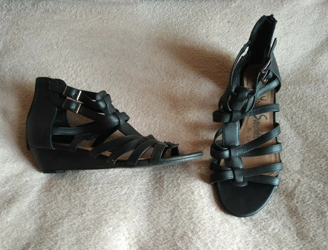 NEW GEORGE Black Gladiator Sandals size 5 EU 38 from Asda