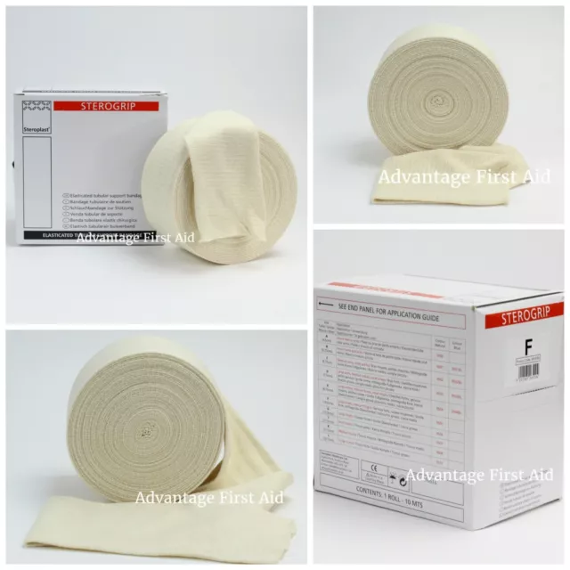 Elasticated Tubular Support & Compression Bandage. White / Cream Sterogrip.