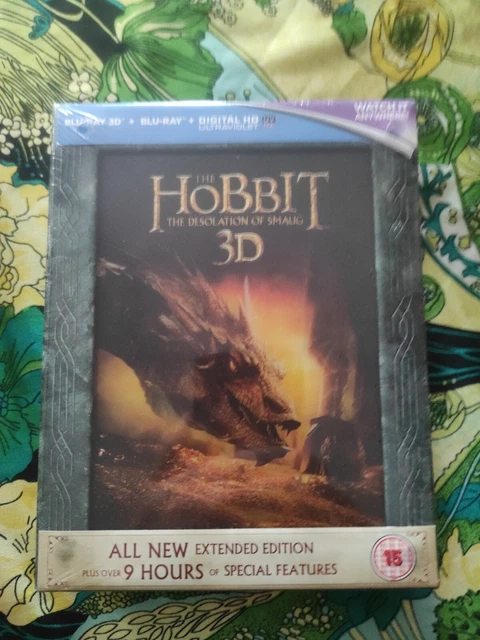 The Hobbit Desolation Of Smaug Extended Blu-ray, Blu-ray 3D  + Digital Download