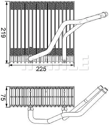 Mahle Ae38000s Evaporatore Aria Aria Aria Condizionata per Audi VW Audi TT + Roadster 96-13