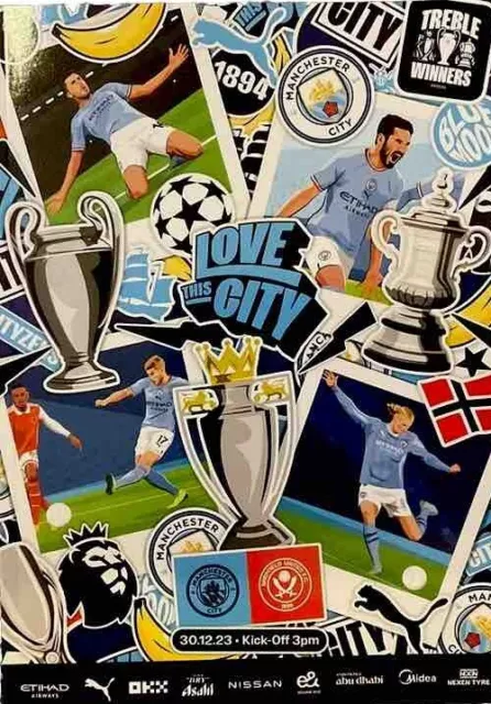 Man City FC v Sheff Utd FC Programme (Season 2023-2024)