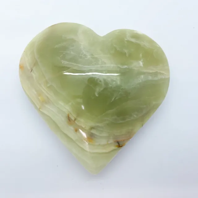 Large Green Onyx Crystal Heart $165
