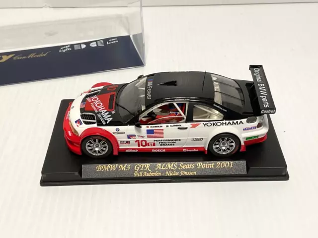 Fly BMW M3 GTR ALMS Sears Point 2001 #10 Slot Car w/Lights 1/32 Scale New