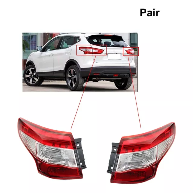 Pair of LED Rear Tail Light Lamp For Nissan Qashqai 2014-2016 Right & Left Side