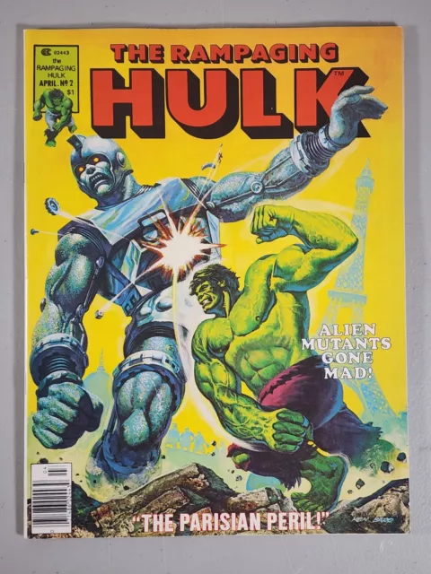 RAMPAGING HULK #2 MARVEL MAGAZINE 1977 High Grade X-MEN APPEARANCE