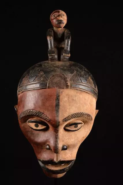 13541 Big African Authentic Bakongo Mask DR Congo