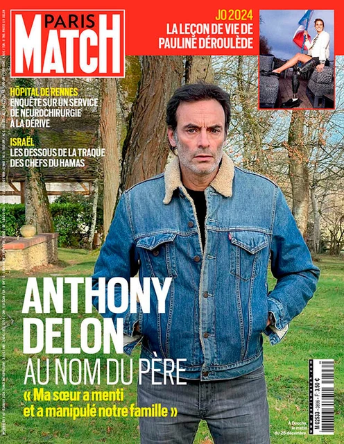PARIS MATCH MAGAZINE ANTHONY DELON Feat ALAIN DELON Janvier 2024 NEW ...