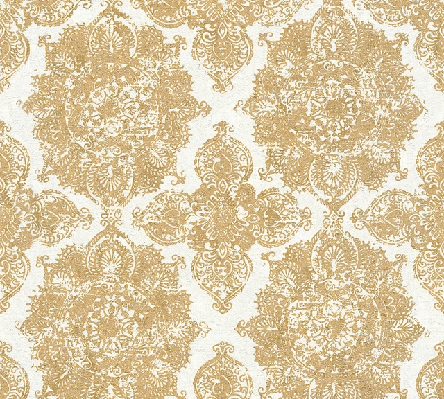 A.S. CRÉATION Vliestapete Trendwall mit Ornamenten barock Tapeten Orientalische