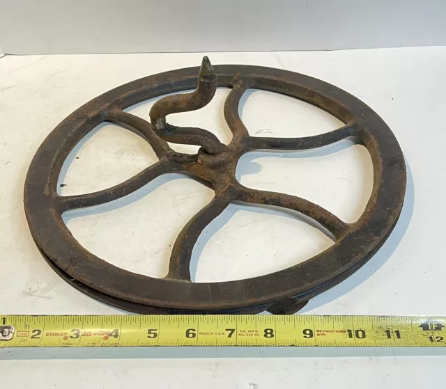 Singer Sewing Machine Cast Iron Flywheel/Pulley w/Camshaft for wood pitman arm