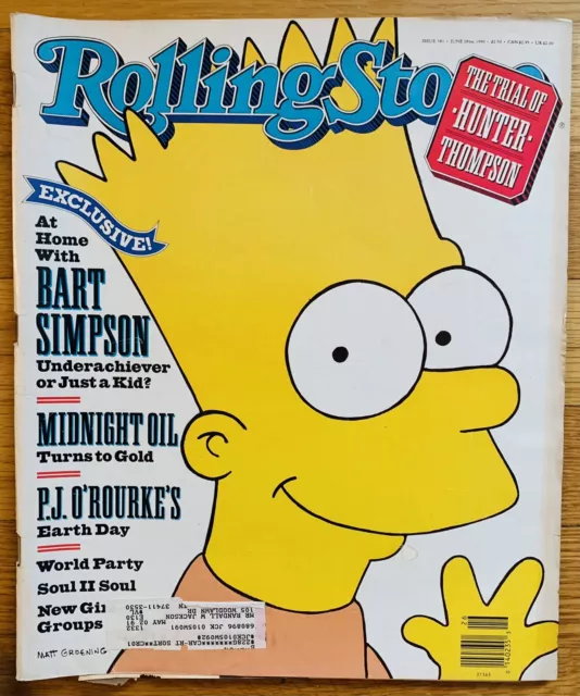 Rolling Stone Featuring Bart Simpson, #581, June 28, 1990, Rare