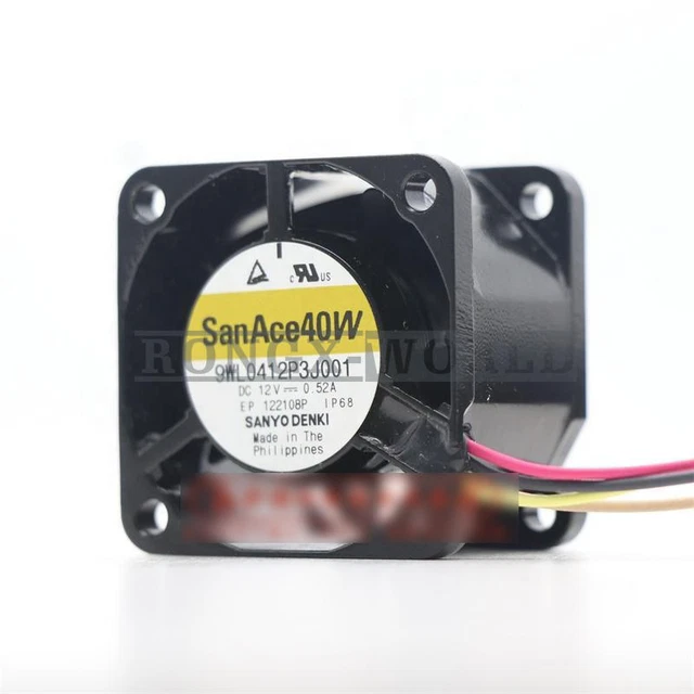 ONE SANYO 9WL0412P3J001 12V 0.52A 40*40*28MM Cooling Fan New