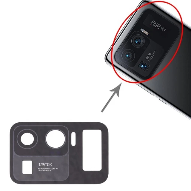 Vitre De Remplacement Pour Caméra Arrière Xiaomi Mi 10 5G - Lentille Appareil Photo, Couleur Noire, Neuve, Compatible