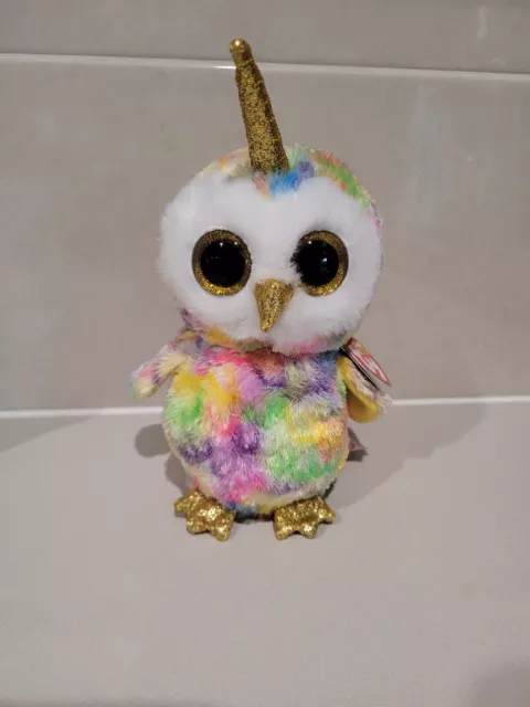 TY BEANIE BOO 'Sammy' Brown Mottled Owl Plush Soft Toy 6 With Tags 2017  EUC $12.00 - PicClick AU