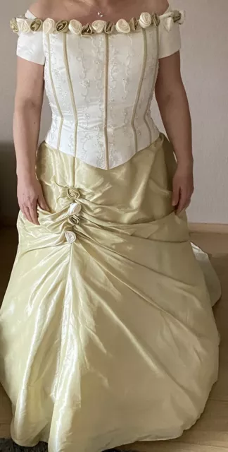 Brautkleid Gr.46 mit Reifrock und Corsage 85 C Hochzeitskleid