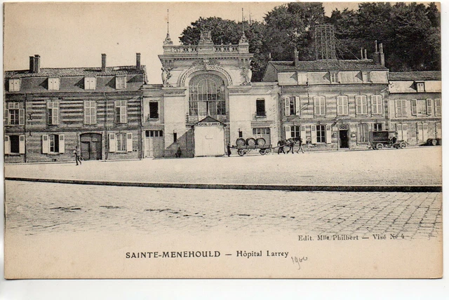 SAINTE MENEHOULD - Marne - CPA 51 - Hopital Larrey - attelage de tonneaux