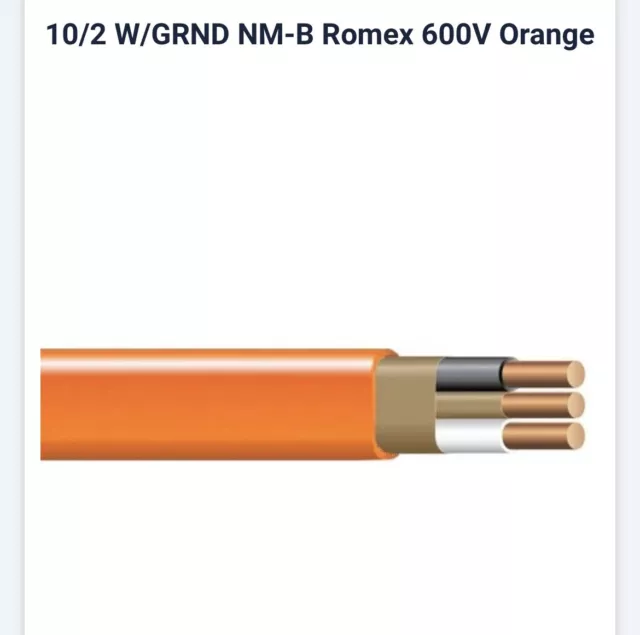 10/2 Romex 250’ With Ground Indoor Electrical Wire 600V Colonial