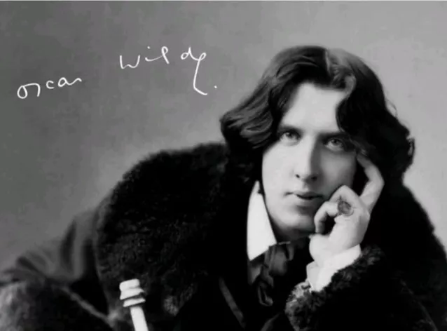 OSCAR WILDE WRITER RARE FRAMED SIGNED photo print 6 x 4 CHARITY LISTING