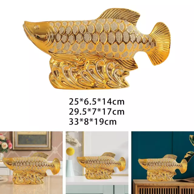 Figurine de poisson rouge d'artisanat de statue de poisson moderne pour la