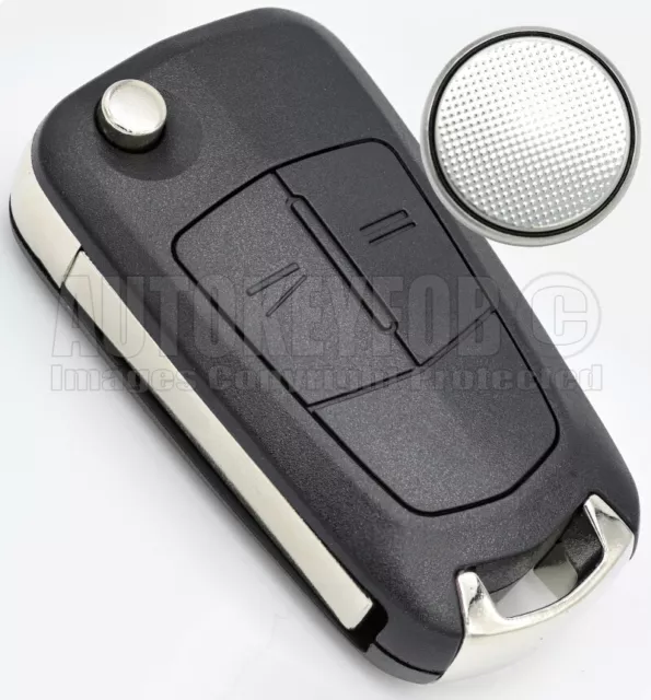 Remote Key Case - Shell For Opel-Vauxhall Corsa D Signum Vectra + Battery Op06