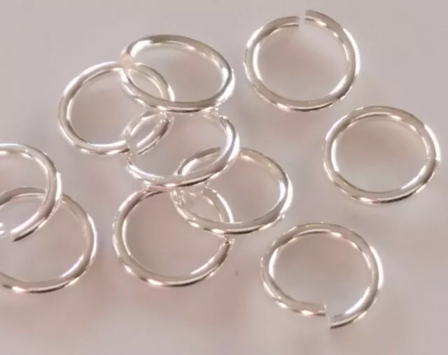 925 Sterling Silver OPEN Jump Rings Heavy Round 3mm 4mm 5mm 6mm 7mm 8mm 9mm 10mm