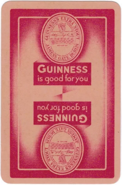 Playing Cards 1 Single Card Old GUINNESS Brewery EXTRA STOUT BEER Advertising B