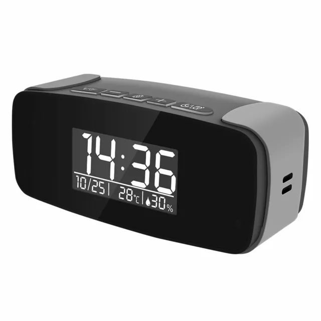 Wireless Wifi Clock Camera 1080p Motion Detect Video Recorder Push Notification