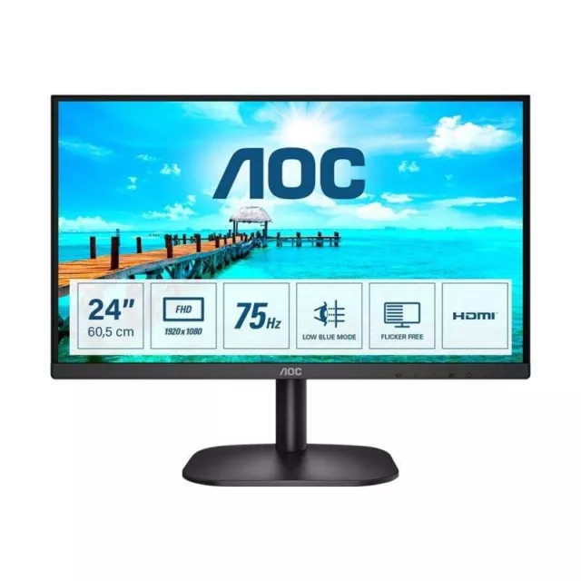 AOC 24B2XHM2 60,45 cm (24 Zoll) LED-Monitor Full HD VA Panel 4ms Flicker Free