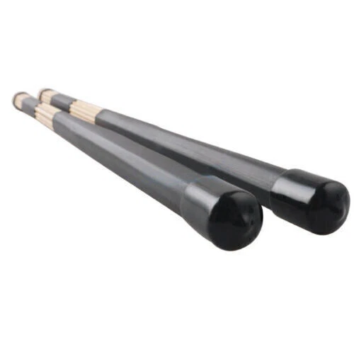 Black Drum Sticks 19 Dowels Professional Bamboo Drumsticks Brushes