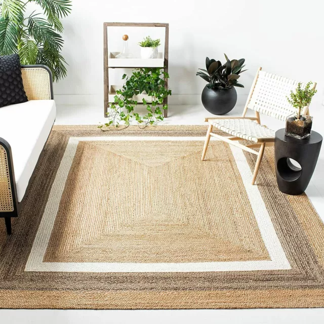 Tapis de couloir en jute Tapis de salon moderne 100 % naturel Tapis de...