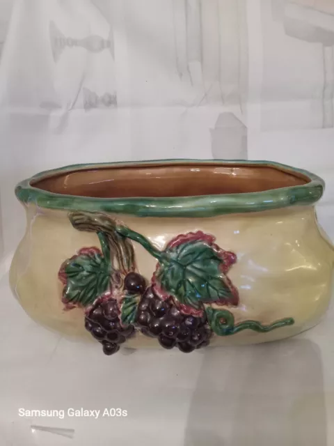 Large Pacific Rim Decorative Grapevine  Oval Bowl