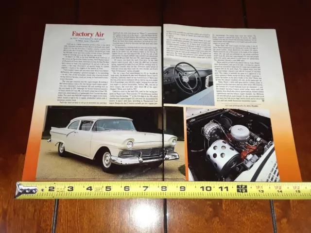 1957 FORD McCULLOCH SUPERCHARGED 312 ORIGINAL 1991 ARTICLE