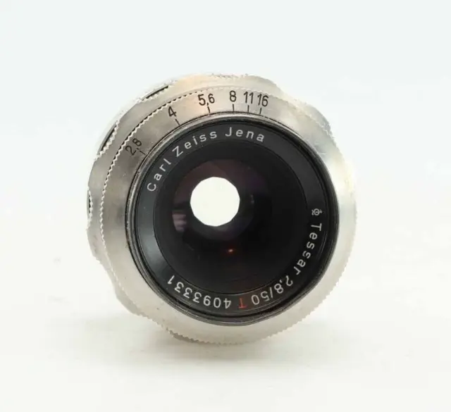 Carl Zeiss Tessar f2.8 50mm red T Objektiv lens EXA Anschluss mount  94038