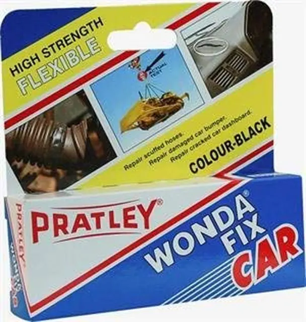 Pratley Rubber Repair - 2 Part Black Epoxy Leather Glue - Adhesive Kit for Couch
