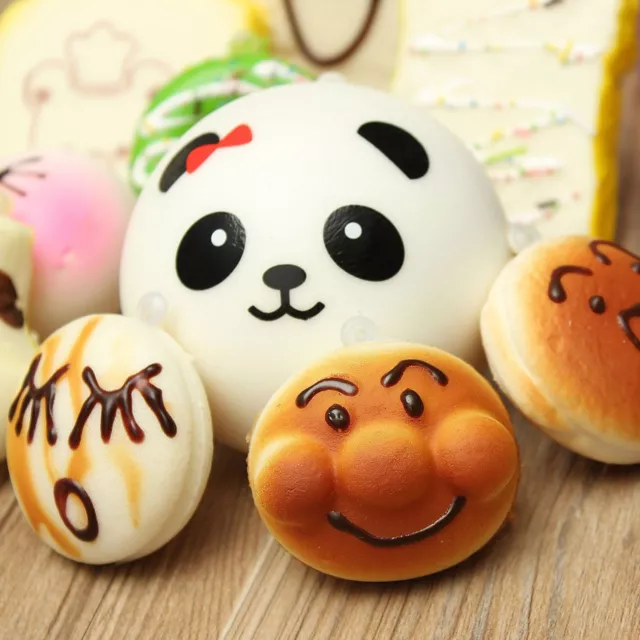 12pcs Bread Charm Strap Soft Panda/Bread/Bun/Toast/Donuts Bag Phon