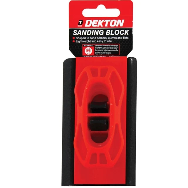 Sanding Block Sandpaper 4.5" Handle Tool Decorating Flat Curved Woodwork Grit