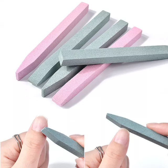 2 pz scrub al quarzo canna da intaglio nail art macinazione file pietra esfoliante CuticDS