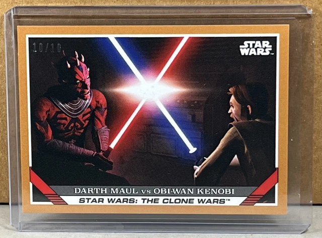 2023 TOPPS Throwback Thursday Star Wars 78 MAUL vs OBI-WAN Bronze Parallel 10/10