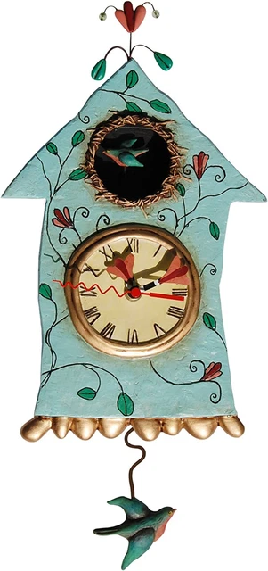 Allen Designs P8008 Orologio Casa Uccellino Resina, Design Di Michelle Allen, 32